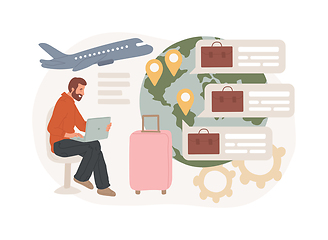 Image showing Expat work isolated concept vector illustration.