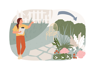 Image showing Garden renovation isolated concept vector illustration.