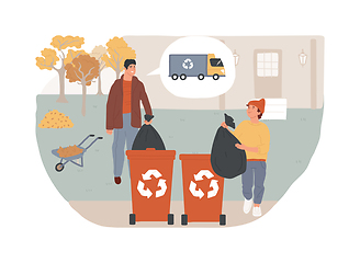 Image showing Junk removal isolated concept vector illustration.