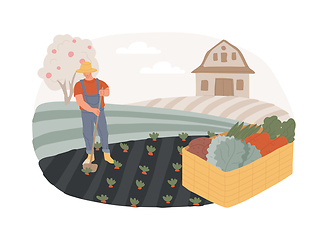 Image showing Harvesting isolated concept vector illustration.