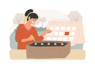 Image showing Planting bulbs isolated concept vector illustration.