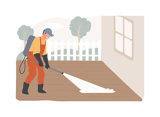 Image showing Power washing isolated concept vector illustration.