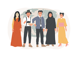 Image showing Nationality isolated concept vector illustration.