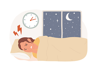 Image showing Sleep behavior disorder isolated concept vector illustration.