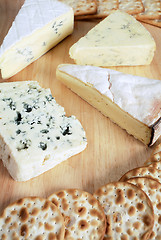 Image showing Four gourmet cheeses