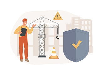 Image showing Workplace safety isolated concept vector illustration.