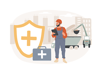 Image showing Occupational health isolated concept vector illustration.