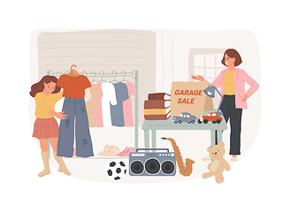 Image showing Garage sale isolated concept vector illustration.