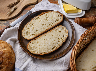 Image showing Slices of crusty bread