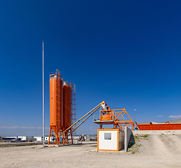 Image showing Cement factory with silos