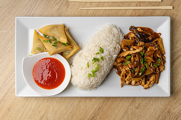 Image showing Delicious Asian meal