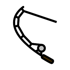 Image showing Icon Of Curved Fishing Tackle