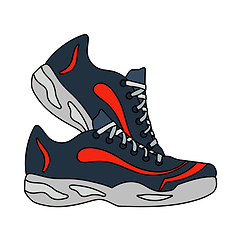Image showing Icon Of Fitness Sneakers