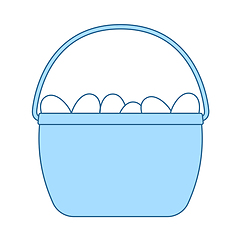 Image showing Easter Basket With Eggs Icon