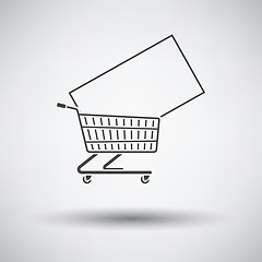 Image showing Shopping Cart With TV Icon