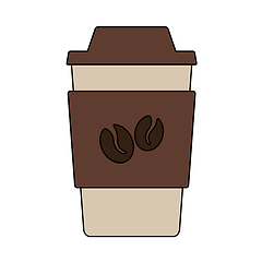 Image showing Outdoor Paper Cofee Cup Icon