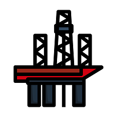 Image showing Oil Sea Platform Icon