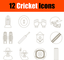 Image showing Cricket Icon Set