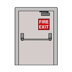 Image showing Fire Exit Door Icon