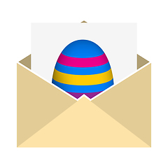 Image showing Envelop With Easter Egg Icon