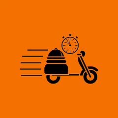 Image showing Restaurant Scooter Delivery Icon