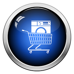 Image showing Shopping Cart With Washing Machine Icon