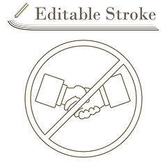 Image showing No Hand Shake Icon