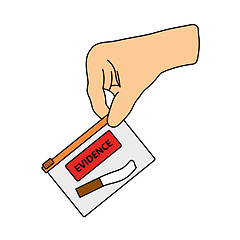 Image showing Hand Holding Evidence Pocket Icon