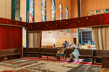 Image showing Interior of Debre Libanos, monastery in Ethiopia