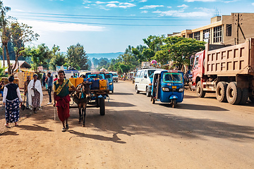 Image showing Ordinary peoples on the street of Dembecha Ethiopia