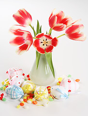Image showing Tulips in vase