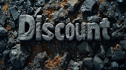 Image showing Coal Discount concept creative horizontal art poster.