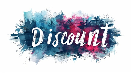 Image showing The word Discount created in Digital Painting.