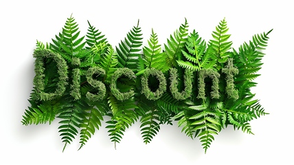 Image showing The word Discount created in Fern Leaf Letters.