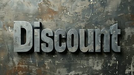 Image showing Grey Discount concept creative horizontal art poster.