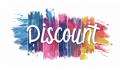 Image showing The word Discount created in Hand-Lettering.