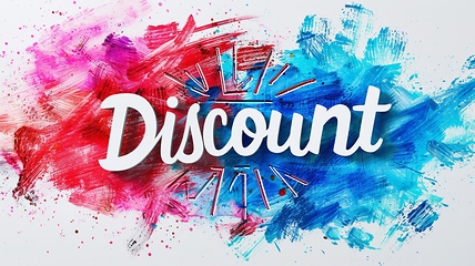 Image showing The word Discount created in Hand-Lettering.