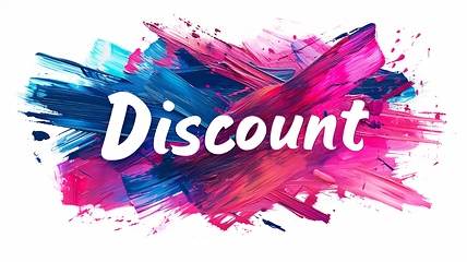 Image showing The word Discount created in Impressionism.