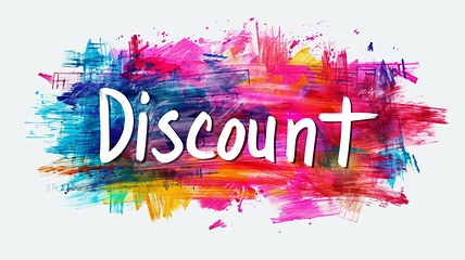 Image showing The word Discount created in Impressionism.