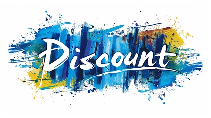 Image showing The word Discount created in Italic Calligraphy.