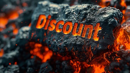Image showing Lava Discount concept creative horizontal art poster.