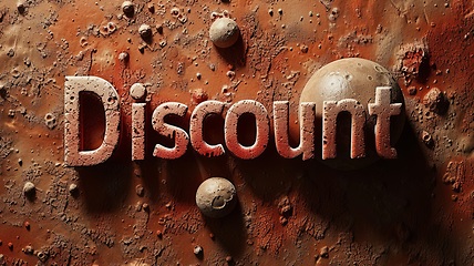 Image showing Mars Discount concept creative horizontal art poster.