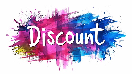 Image showing The word Discount created in Minimalist Drawing.