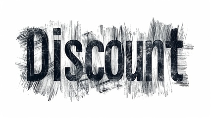 Image showing The word Discount created in Minimalist Drawing.