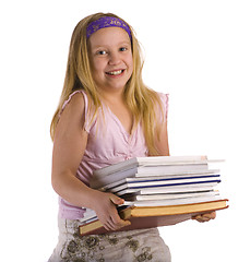 Image showing Girl Carrying Books