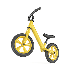 Image showing Yellow balance bike