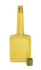 Image showing Empty tall plastic bottle for olive oil