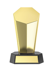 Image showing Golden obelisk trophy