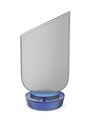 Image showing Silver plaque on blue crystal base