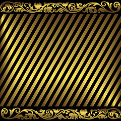 Image showing Black striped background